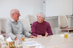 Couple enjoying themselves at a social club